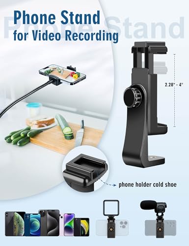 Image of Nineigh Phone Tripod, 85 inch Tripod for Cell Phone iPhone with Gooseneck