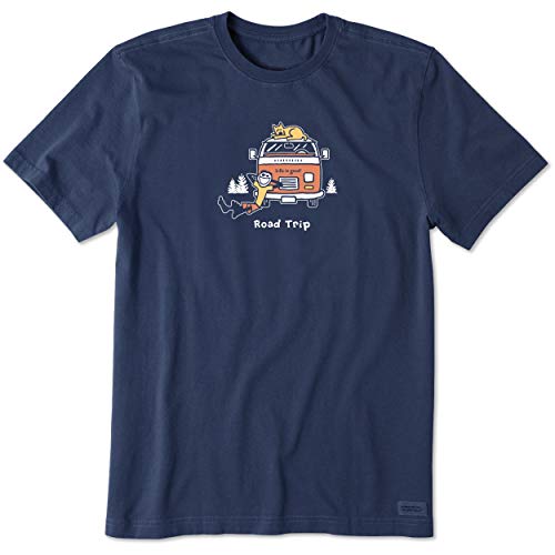 Life is Good Men's Vintage Crusher Graphic T-Shirt, Road Trip2