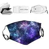 TXSDCCY Stars Fashion Face Mask With Filter Pocket,Galaxy Stars,Washable Face Bandanas Balaclava Reusable Fabric Mask For Men Women,Animal - S