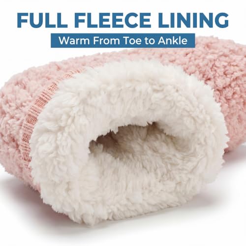 Image of Cozylook Women's Boot Slippers Warm Fuzzy Indoor Slippers Non Slip | Plush-lined ankle coverage, non slip bottoms for indoor floors, multiple US sizes, machine wash cold, do not tumble dry