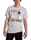 T-Line Men's The Office TV Series Gun Show Graphic T-Shirt, Ice Grey, Medium