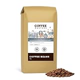 Coffee Masters Mountain Water Decaf Coffee Beans 1kg – 100% Arabica - Roasted Whole Bean Ideal for Espresso Machines - Decaffeinated, Bold, and Strong Flavour