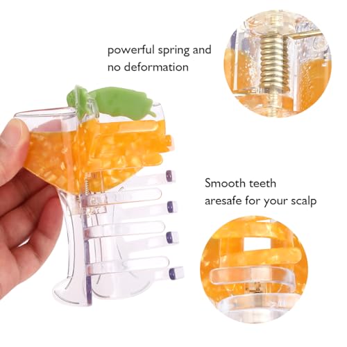 Personalised Acetate Novelty Whiskey Nogaiya Cocktails and Mixed Drinks Hair Hlaw Clip Orange and Green 1 Piece