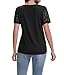 Imagen de Suncife Blusa de encaje para mujer, manga corta