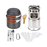 Erbaut Hart: Aufgrund Von Robustem Edelstahl, Ist Dieser Camping-Kochgeschirr-Set, Um Lange Zu Dauern.