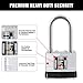 6Pcs Padlocks with Same Keys,Laminated Steel Black Silver(1-9/16
