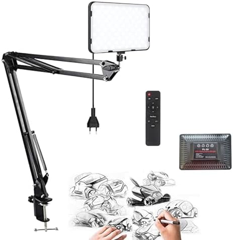 ADZOY Upgraded 11 inch LED Panel Selfie Light Touch Key and Remote with ...