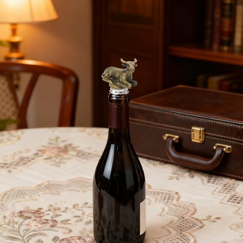 Tapón reutilizable de botella hermético con forma de búfalo para conservar vino 7
