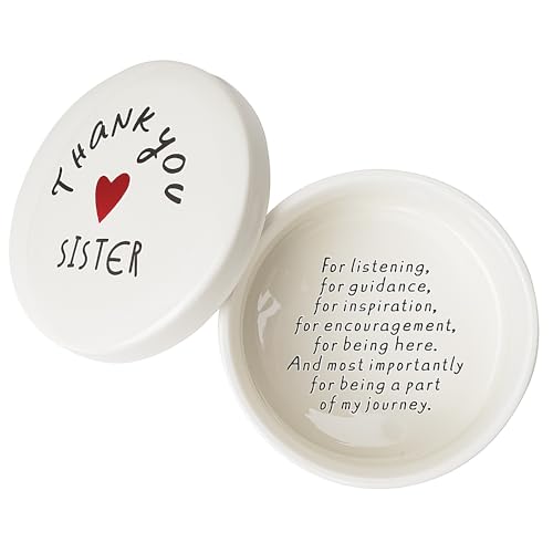 Inspirational Gift for Sister Keepsake Box, Sister Trinket Dish Ring