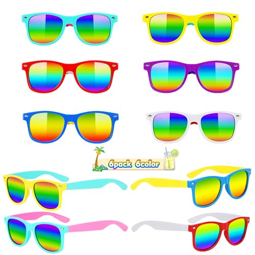 DIYASY 6 Pack Kids Sunglasses Bulk, Kids Sunglasses Party Favors Boys and Girls Sunglasses with UV400 Protection, Great for Beach, Pool Party Favors, Birthday Graduation Party Supplies (6) DIYASY 6 Pack Kids Sunglasses Bulk, Kids Sunglasses Party Favors Boys and Girls Sunglasses with UV400 Protection, Great for Beach, Pool Party Favors, Birthday Graduation Party Supplies (6)