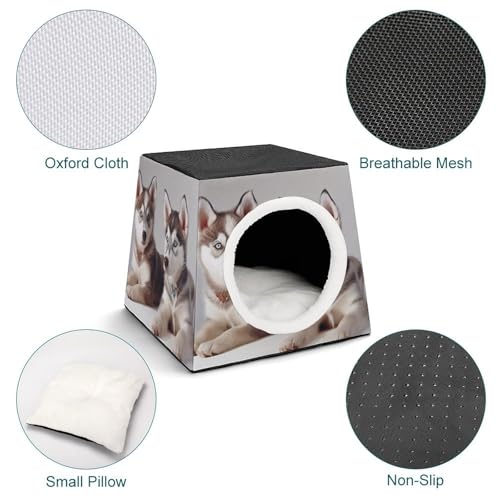 Capsule d'espace chaude et douce, maison isolante pour chat - 5