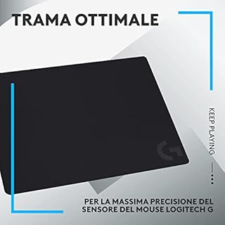 Logitech G G240 Gaming Mouse Pad in tessuto, Ottimizzato per i Sensori da Gioco, Attrito Moderato, Antiscivolo, Accessori Gaming per Mac e PC, 340 x 280 x 1 mm - Nero