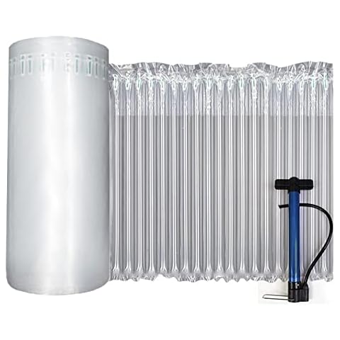 Bubble Cushioning Wrap Roll, 15.75 inch x144 Feet, GOENDR Inflatable Air Pillow Column Wrap for heavy duty Packing and Moving, Large Bubble Wine Bottle Protector Breakable Shipping Supplies Cover