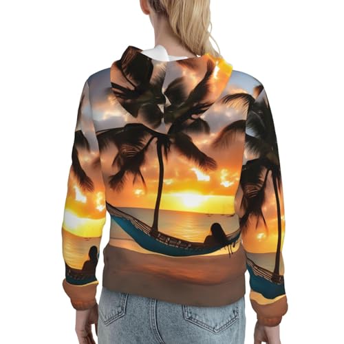Hamac imprimé pull ajusté femme EdWal vêtement polyvalent avec poche