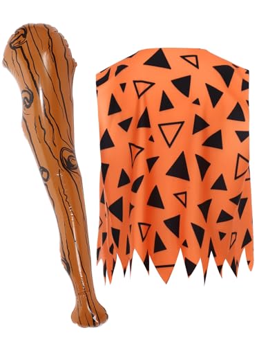 Sxiwei Kids Boys Jagged Trim Tank Top Vest Bam Caveman Waistcoat with Inflatable Stick History Outfits2