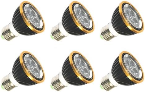 12Vmonster ® Pure White par20 ** 6 Pack ** 120v 130v 5 watt LED PAR20 Halogen spot Flood Light Bulb Replacement =30 watts E26 30000H Lifetime