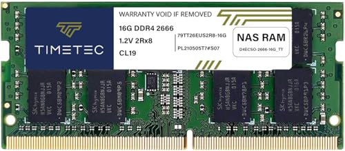 Timetec Ddr4-2666 16Gb Replacement For Synology D4Ecso-2666-16G Ddr4 Ecc Unbuffered Sodimm 2666Mhz Pc4-21300 260 Pin 1.2V Cl19 Dual Rank 2Rx8 Memory Ram Upgrade cover