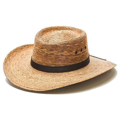 Straw Cowboy Palm Leaf Hat, Sombreros para Hombres de Palma (Natural/No Strap) - Beige - Large Cover