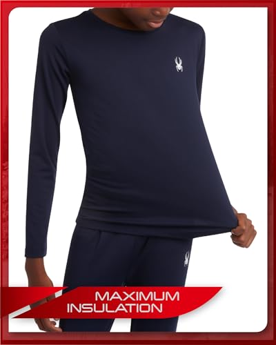 Spyder Kids Thermal Underwear Set - 4 Piece Moisture Wicking Insulated Base Layer - Breathable Long Johns for Boys and Girls3