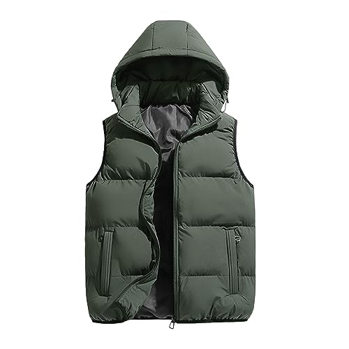 Gilet sans manches chaud matelassé en coton avec fermeture éclair solide