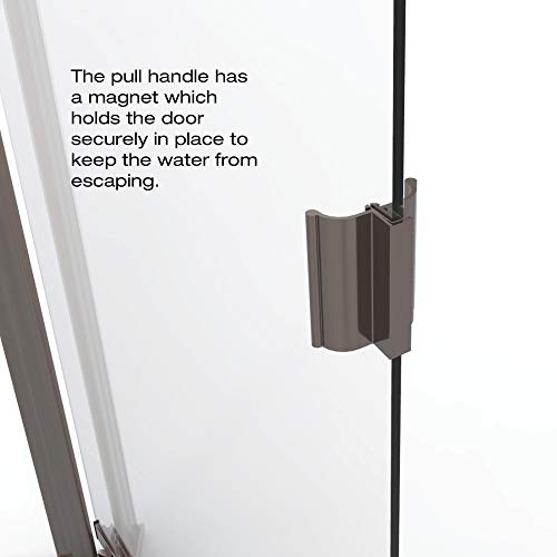 Basco Shower Door Armn00A3466Xpor Armon Single Swing Shower Door, Oil Rubbed Bronze, 32.75-34.25 In. Wide X 66 In. High, Aquaglidexp Clear Glass #TOP2
