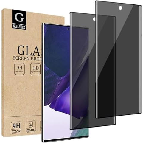 GLBLAUCK [2-Pack Privacy Screen Protector for Samsung Galaxy Note 20 Ultra, 9H Hardness Anti-Spy 3D Curve Edge Tempered Glass Screen Protectors for Samsung Galaxy Note 20 Ultra Cover