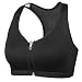 Victoria's Masquerade A-DD Front Zipper Closure Multi Way Support Pro Sports Bra (XX-Large, Black)