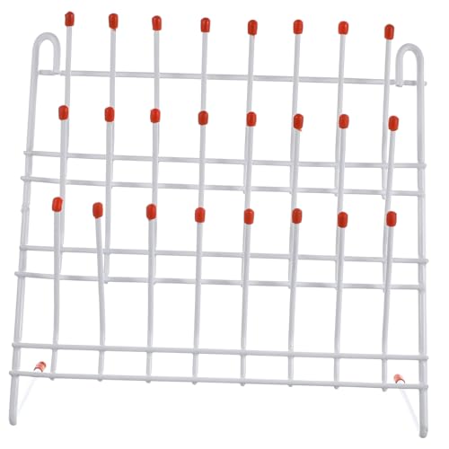 NAMOARLY Drip Rack Prosciutto Beaker Rack Drying Rack for Test Tube Outdoor Lab Drying Mount Lilyrin Lab Drying Science Test Tube Holder Bar Clothes Drying Rack Metal Labs Drying Rack White