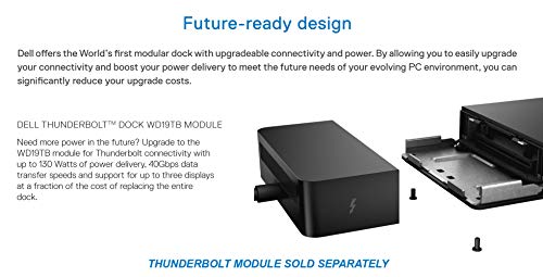 Dell WD19 180W Docking Station (130W Power Delivery) USB-C, HDMI, Dual DisplayPort, Black (KXFHC 0KXFHC 210-ARIQ) by Dell - Image 6