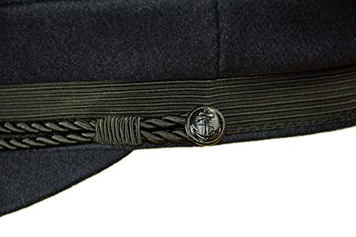 Balke Elbsegler Kapitänsmütze mit Kordel Elbsegler Prinz-Heinrich-Mütze, Farbe:Marine, Größe:58