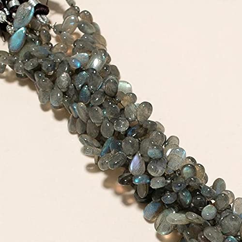 Labradorite en perles amandes naturelles de 8 pouces pour façonner un cadeau personnalisé unique