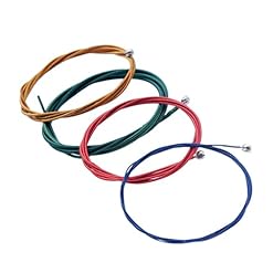 BESSTUUP Jeu de 4 cordes de rechange pour basse avec tête sphérique nickelée - Les Beatles, Paul McCartney, John Lennon, RIngo Starr, George Harrison