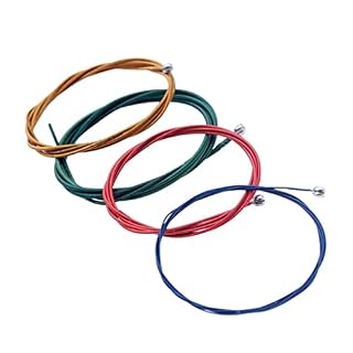 BESSTUUP Jeu de 4 cordes de rechange pour basse avec tête sphérique nickelée - Les Beatles, Paul McCartney, John Lennon, RIngo Starr, George Harrison