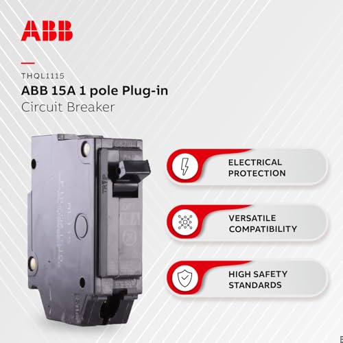 ABB THQL1115 15A SP Circuit Breaker • Q Line Plug-in Circuit Breaker • 15A 1P 10ka 240V • Pole, Compact, Thermal-Magnetic, Plug in - Thumbnail 4