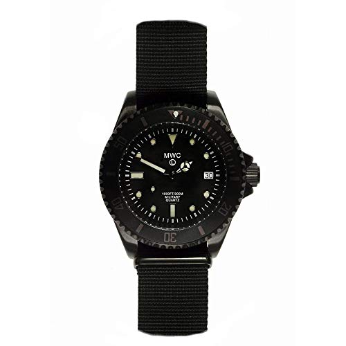 Price comparison product image MWC Quartz 300m PVD Stainless Steel Submariner Military Man Watch