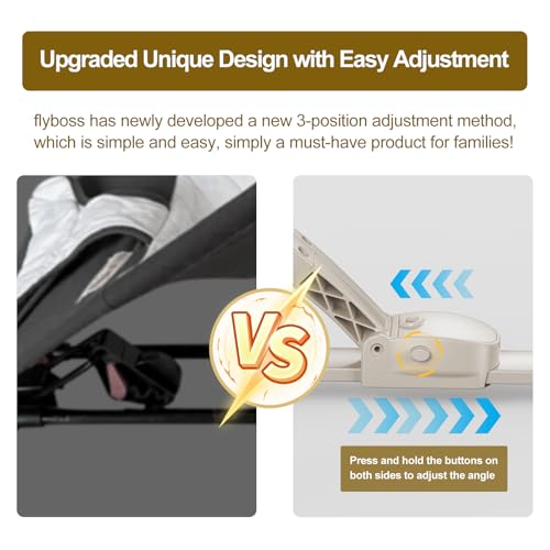 3-in-1 Portable Baby Bouncer & Rocker Chair for Newborn to Toddler - 4 Adjustable Recline Positions, Breathable Cotton Fabric, Natural Vibration, Supports Up to 33 lbs (Oatmeal Khaki)