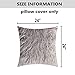 Home Brilliant Gray Pillow Covers Set of 2 Decorative Throw Pillow Covers Case Faux Fur Large Cushion Cover for Bench 24 x 24 Inch, 60x60cm, Light Grey