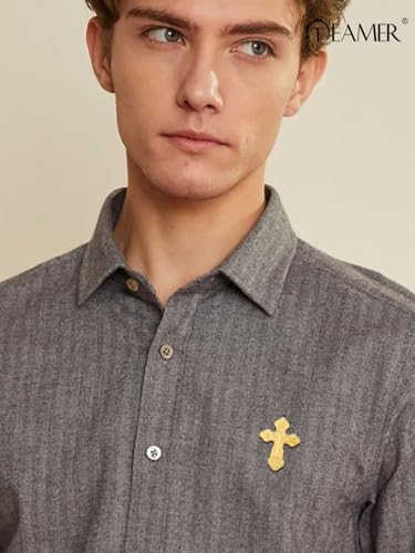 Image of TEAMER Cross Brooch Lapel Pin For Men Russian Orthodox Crucifix Eastern Church Cross Tie Pins Religious Christian Prayer Jewelry