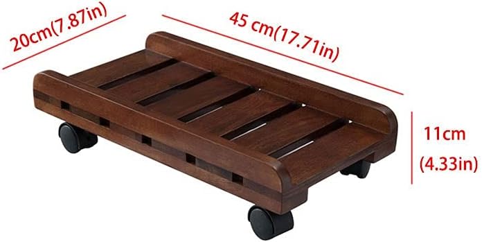 CPU stand CPU bracket desktop host wooden base bracket pulley rack bracket PC bracket suitable for most PC computer tower stands (color: B, size: 7.87in)