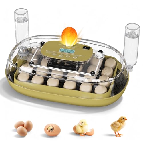 24 Egg Incubator for Hatching Eggs, Automatic Egg Turning, Temperature