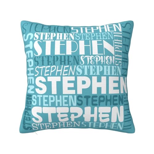 YMDLQDP Custom Pillowcase with Name Customized Pillow Cover Gifts for Family Mom Dad Daughter Son Adults Kids Baby(Cyan)