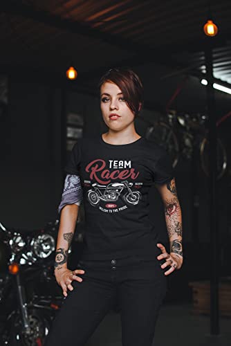 T-Shirt Bikers coupe féminine pour éviter les frottements sous le cuir
