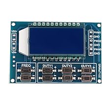 3 channel PWM outputs, adjustable frequency, the same frequency output of 3 channels, independent adjustment of duty cycle, suitable for most occasions. LCD liquid crystal display frequency and duty cycle very clear and easy to adjust. Wide frequency...