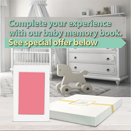 Extra Large Clean Touch Ink Pad for Baby Handprints and Footprints – Inkless Infant Hand & Foot Stamp – Safe for Babies, Doesn’t Touch Skin – Perfect Family Memory or Gift by Tiny Gifts, Pink - Thumbnail 6