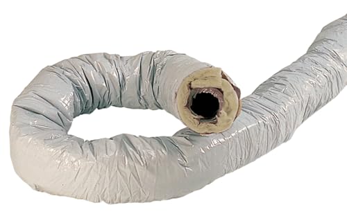 gaine pvc - isolée - int alu - diamètre 80 mm - 6 mètres - epaisseur 25 mm - atlantic 423027