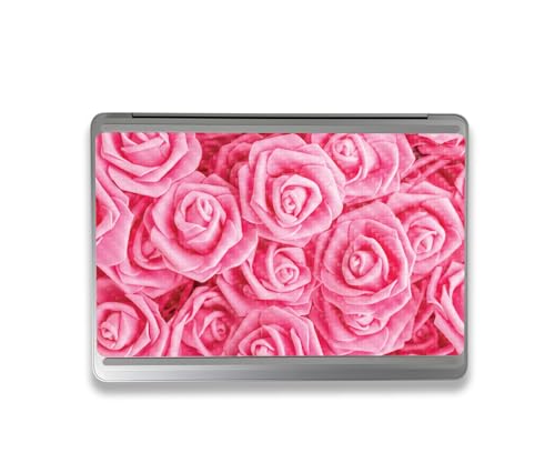 Image of MightySkins Carbon Fiber Skin Compatible with Microsoft Surface Laptop Studio 2 (2023) Full Wrap Kit - Super Pink Roses | Protective, Durable Textured Carbon Fiber Finish | Made in The USA