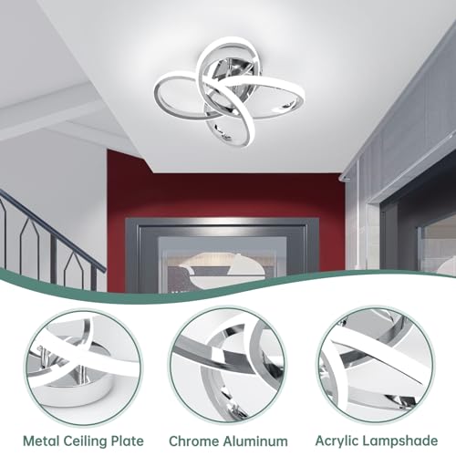 Image of CANEOE Modern Ceiling Light Fixture,Small Led Hallway Light Fixtures Ceiling Lamp,Creative Close to Ceiling Lighting for Hallway Bedroom Bathroom Balcony Stair Light Fixtures Ceiling Mount