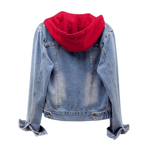 Jackets for Women Winter Fall Long Sleeve Denim Cowgirl Hooded Basic Jackets Hoods Outerwear Women 2025 Trendy3