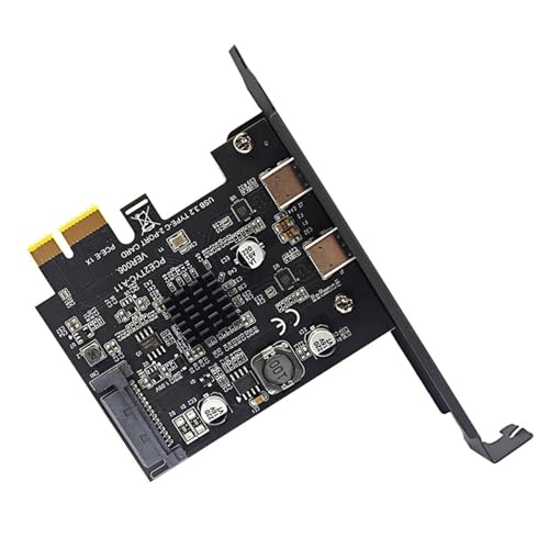 Tarjetas PCIe 1X a USB 3.2 de 10 Gbps para conectar discos externos en escritorio de oficina