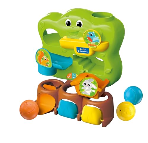 Clementoni - Play for Future - Árbol de Las Bolas Ocultas Juego Educativo Actividades bebé Encajes y construcciones a Partir de 12 Meses (17687)
